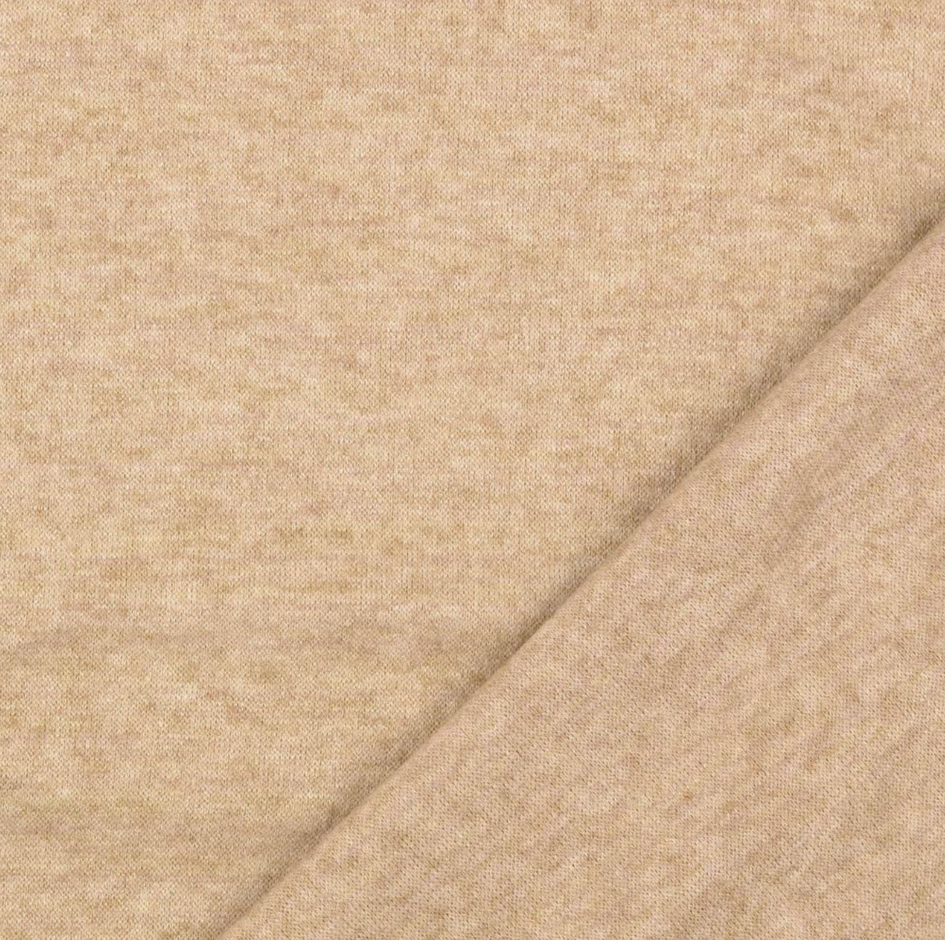 Jersey Strick melange beige