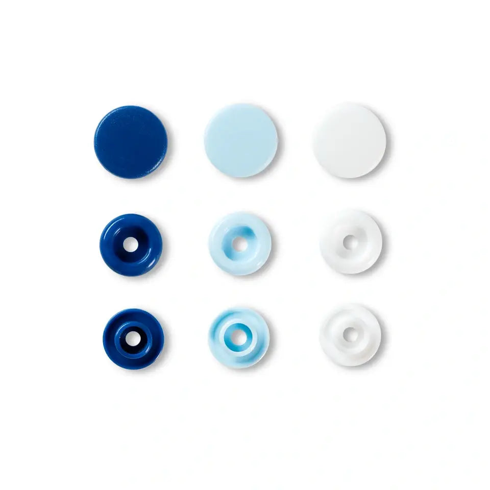 Prym Love Druckknopf Color Snaps 12,4mm blau weiß