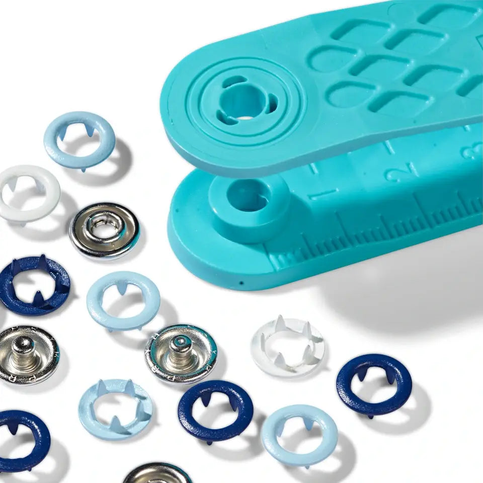 Prym Love Druckknöpfe Jersey 8mm blau weiß