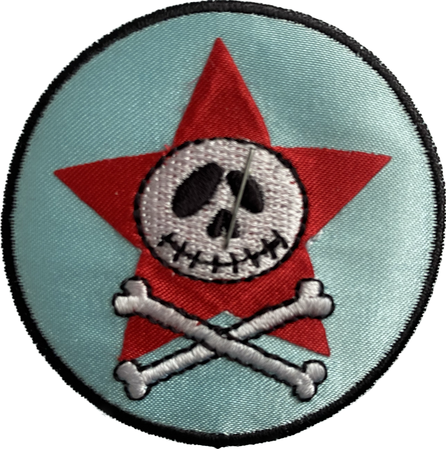 Applikation Button Pirat Stern mint