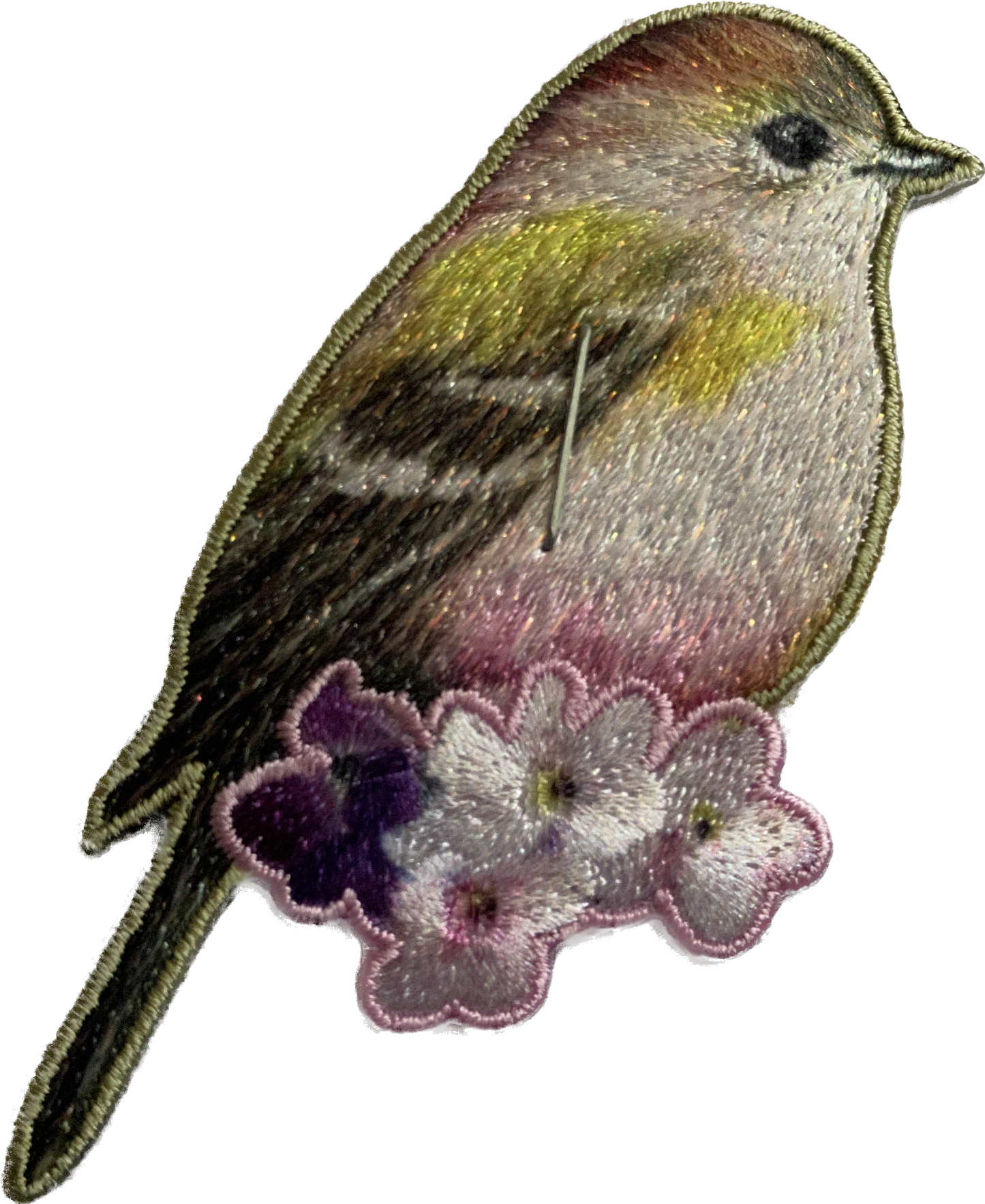 Applikation Vogel Lurex