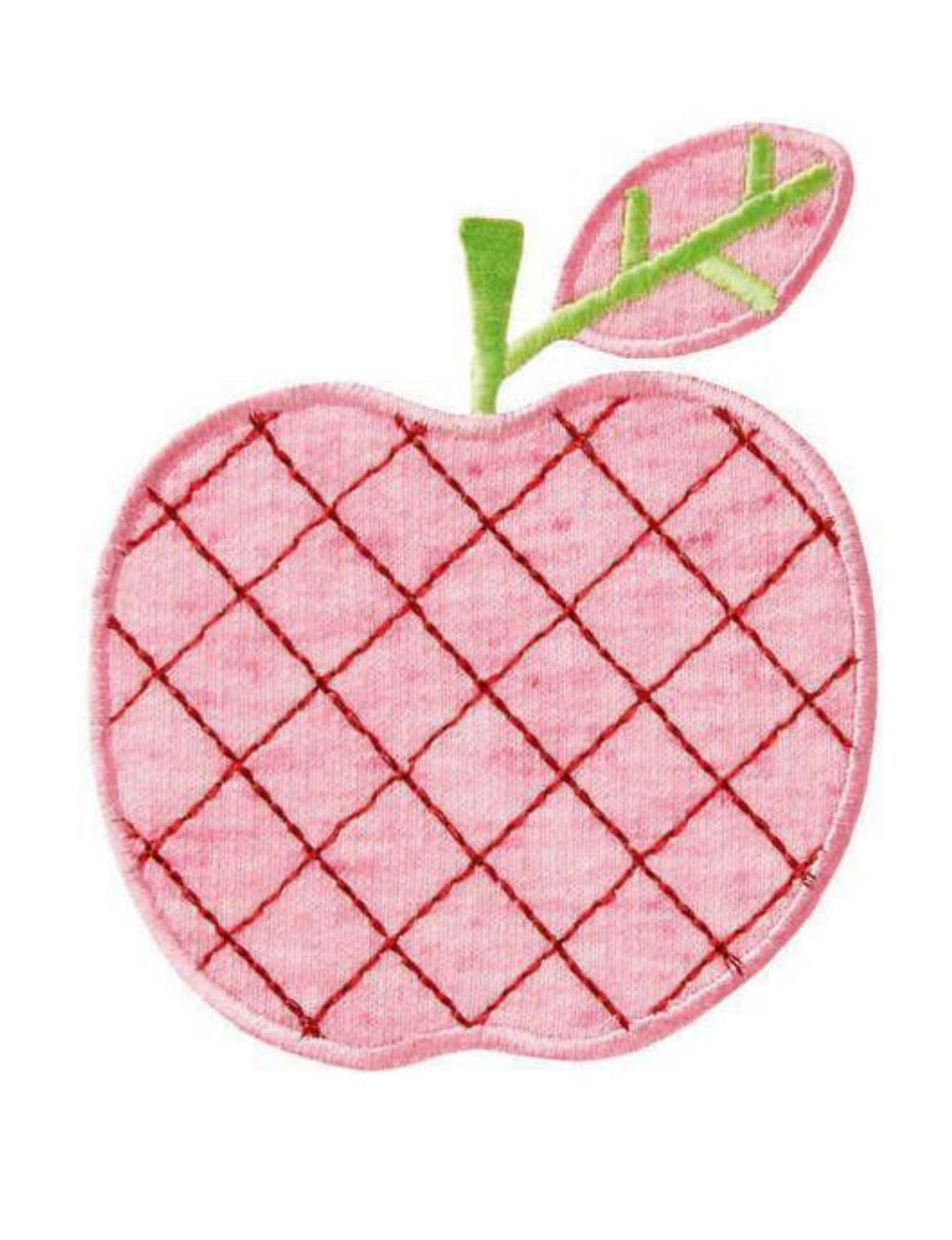 Applikation Apfel Lurex rosa