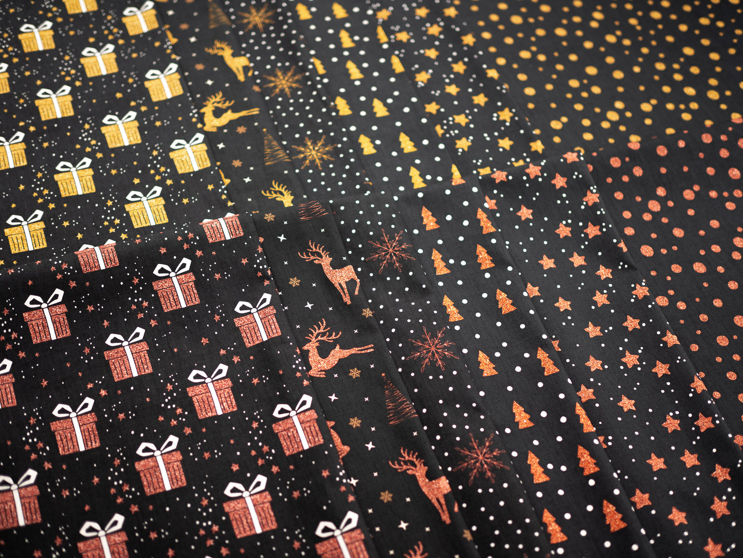 Baumwolle Weihnachten Eiskristalle kupfer