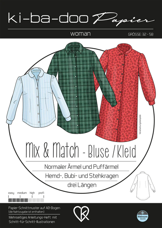 Ki-ba-doo Mix&Match Bluse/Kleid Damen