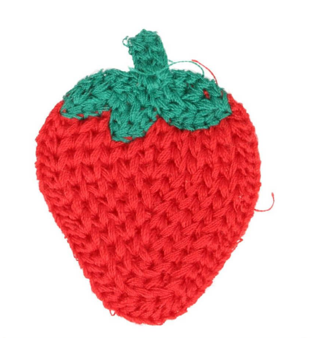 Applikation Häkel Erdbeere