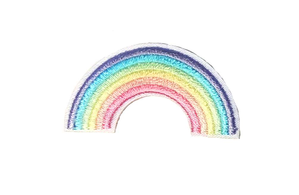 Applikation Regenbogen pastell