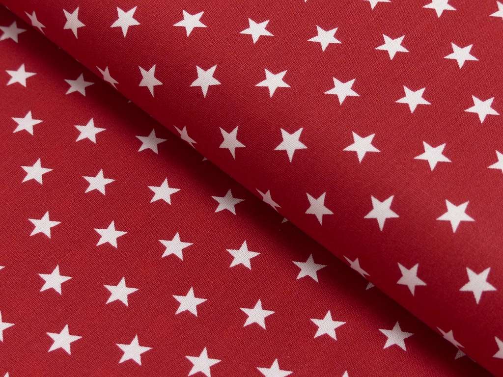 Baumwolle Sterne rot