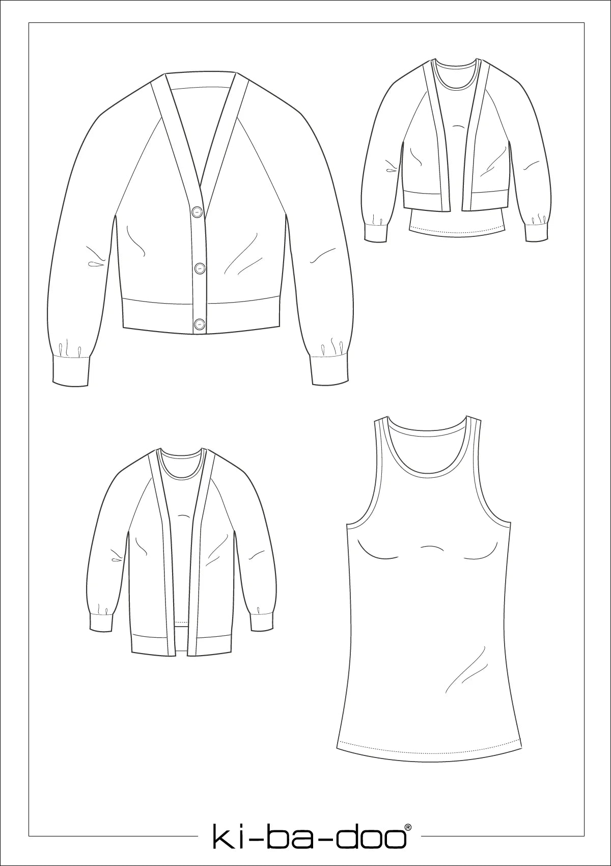 Ki-ba-doo Fee/Lene Top & Cardigan Damen