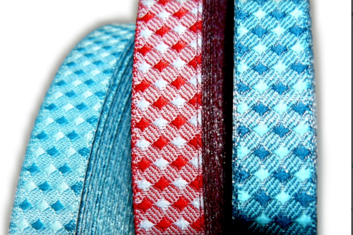 Webband Retro Karo rot
