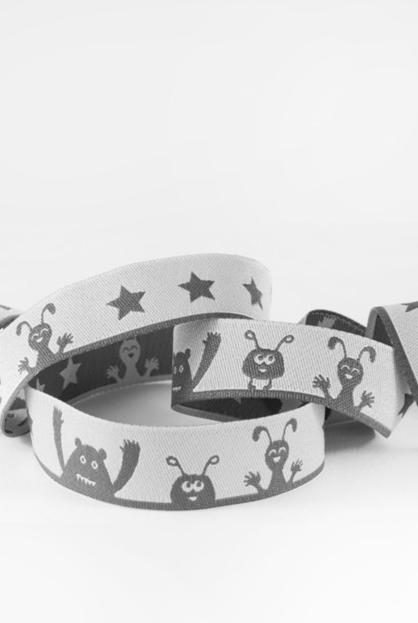 Webband Monster grau