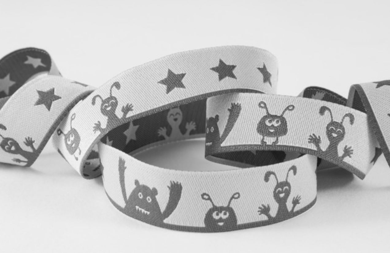 Webband Monster grau