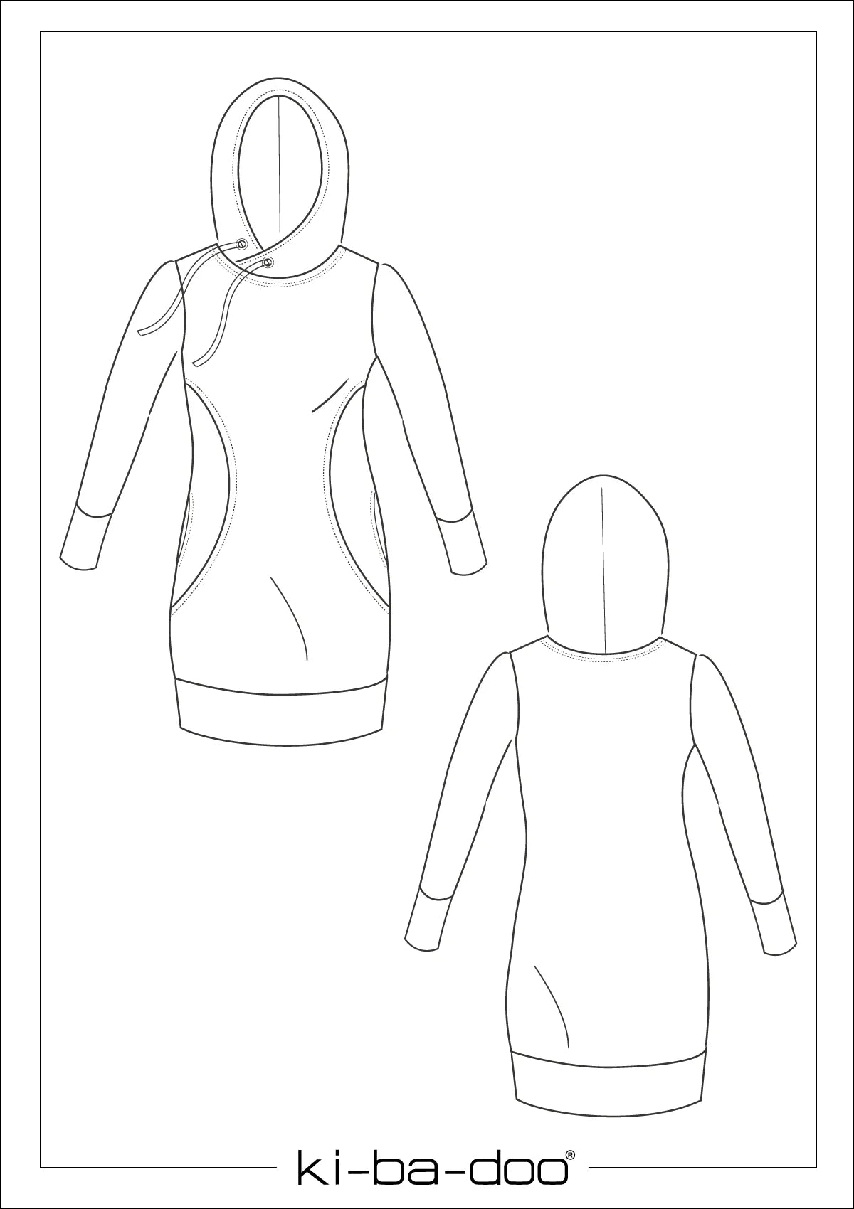 Ki-ba-doo Malou Long-Hoodie Damen