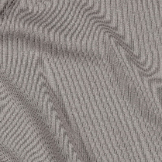 Jersey Rippenjersey uni steingrau