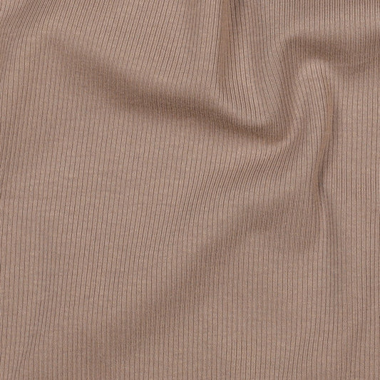 Jersey Rippenjersey uni taupe