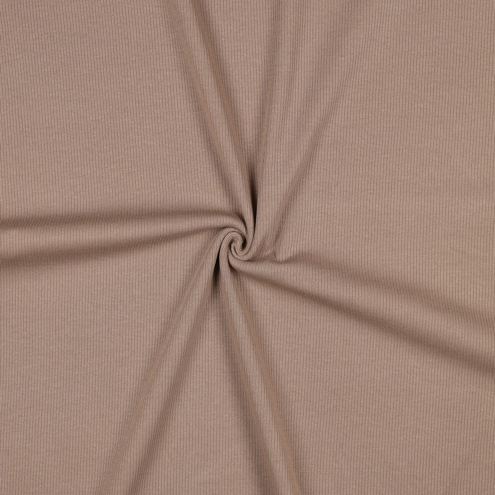 Jersey Rippenjersey uni taupe