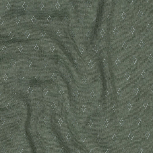 Jersey Feinstrick Ajour Pointoille old green