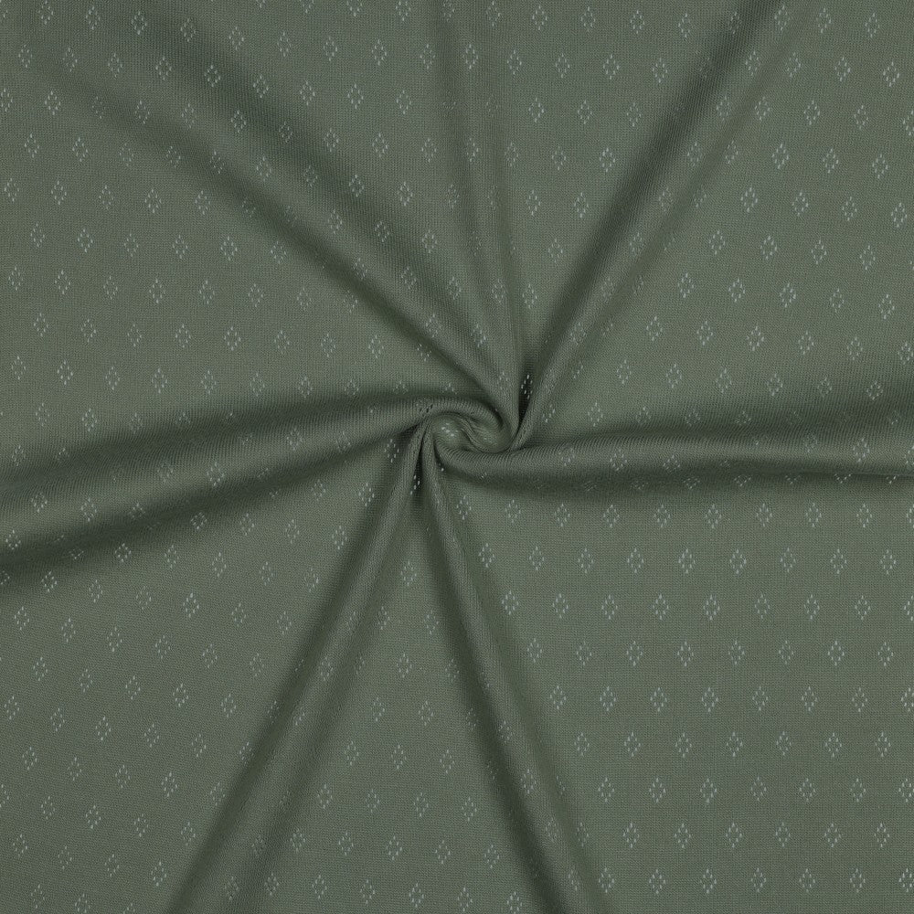 Jersey Feinstrick Ajour Pointoille old green