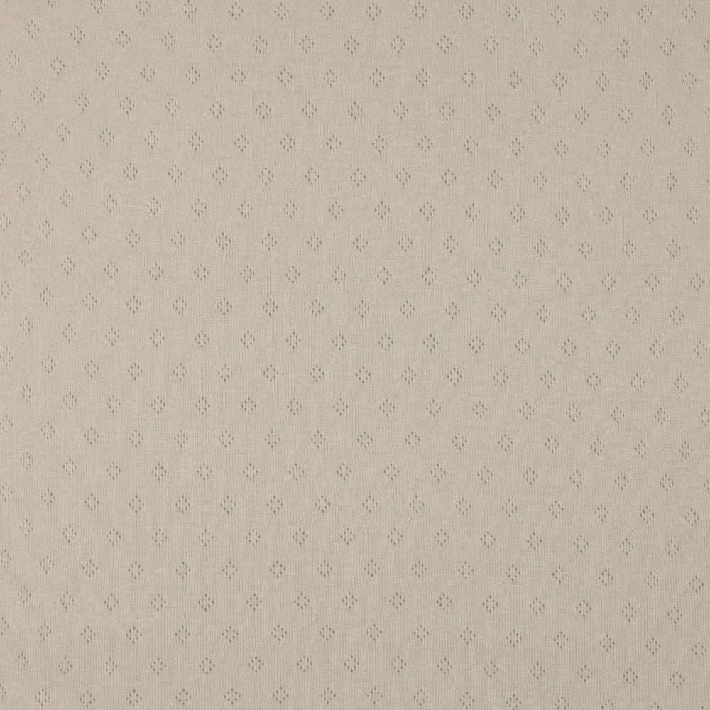 Jersey Feinstrick Ajour Pointoille beige