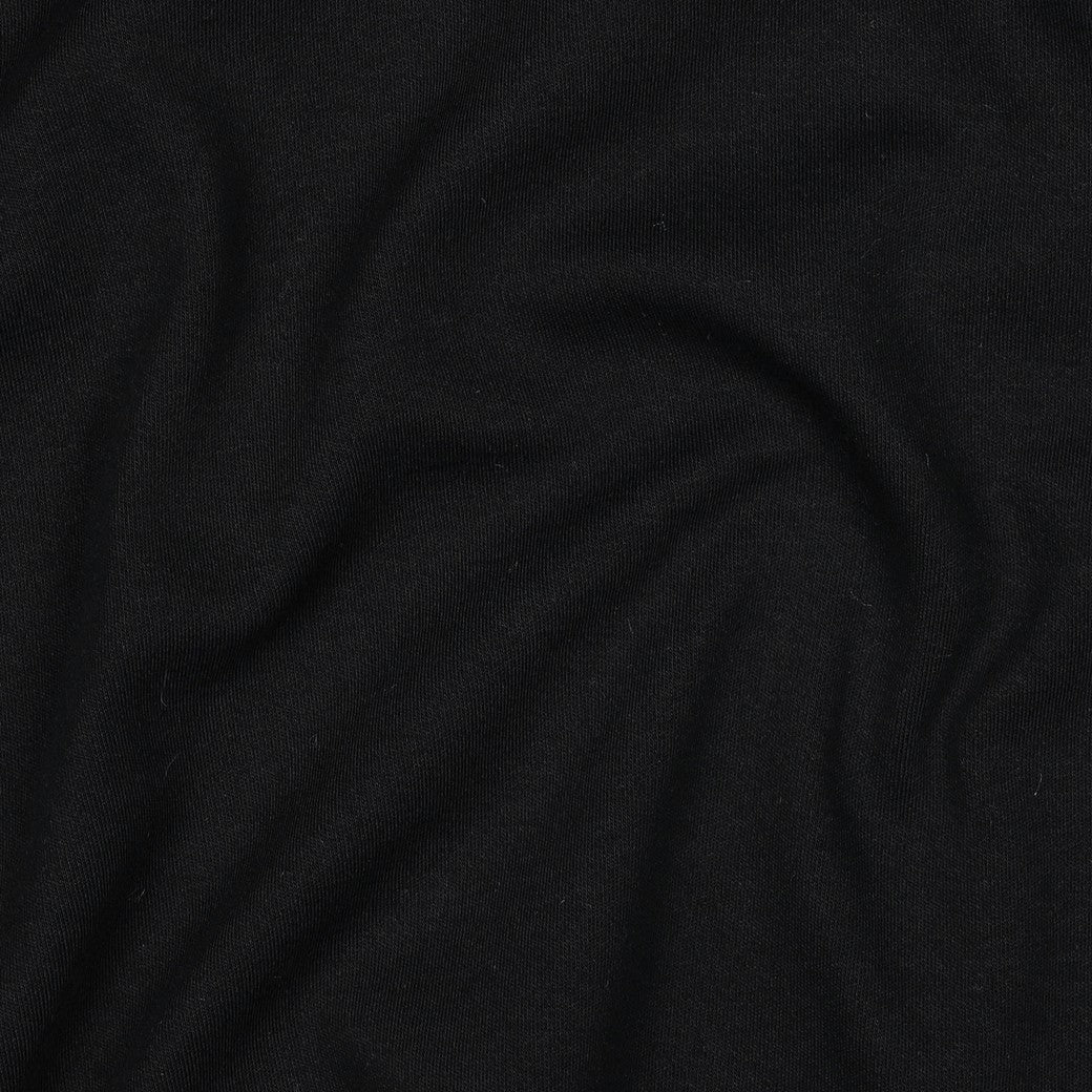 Baumwoll Jersey Interlock Bio schwarz