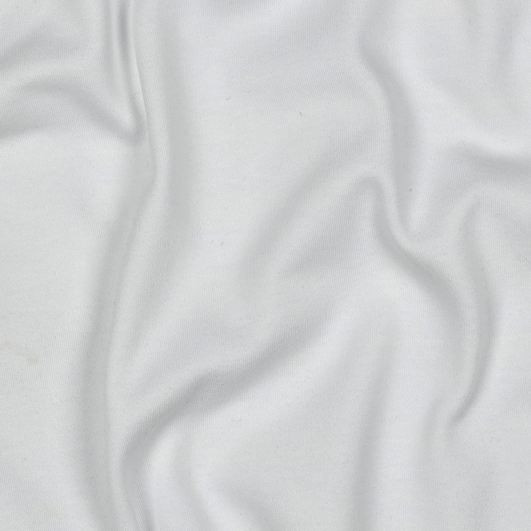 Baumwoll Jersey Interlock Bio weiß