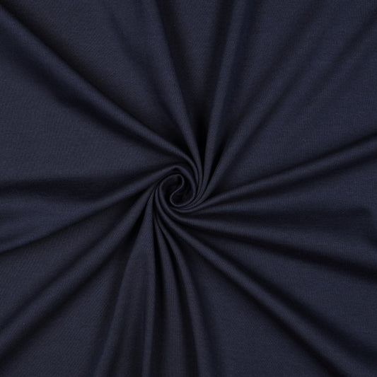 Baumwoll Jersey Interlock Bio dunkelblau