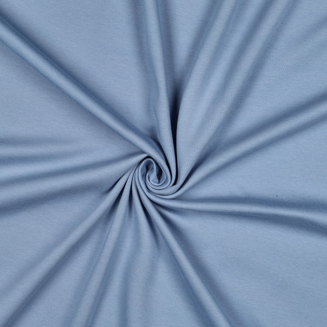 Bald erhältlich - Baumwoll Jersey Interlock Bio hellblau