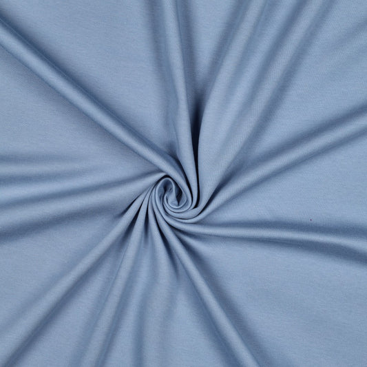 Bald erhältlich - Baumwoll Jersey Interlock Bio hellblau