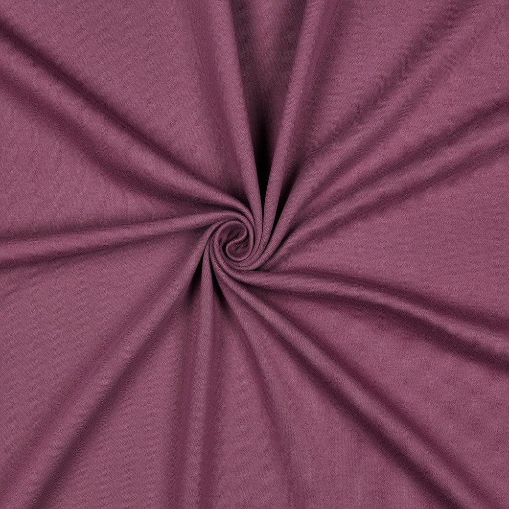 Baumwoll Jersey Interlock Bio mauve