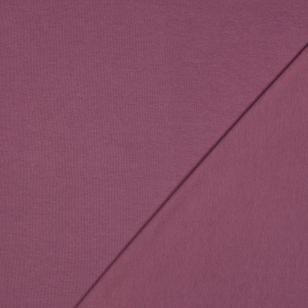 Baumwoll Jersey Interlock Bio mauve