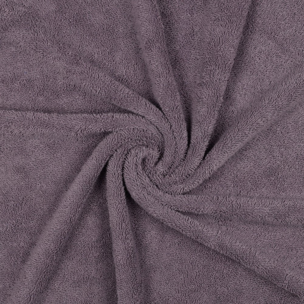 Frottee Baumwolle uni mauve grape