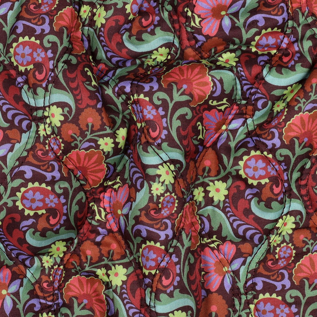 Bald erhältlich - Stepper Baumwolle Voile digital Blumen aubergine