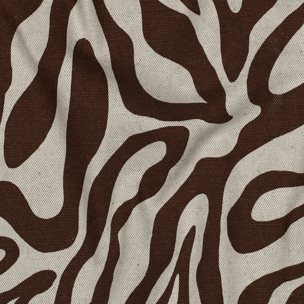 Canvas leinenlook Animalprint braun natur