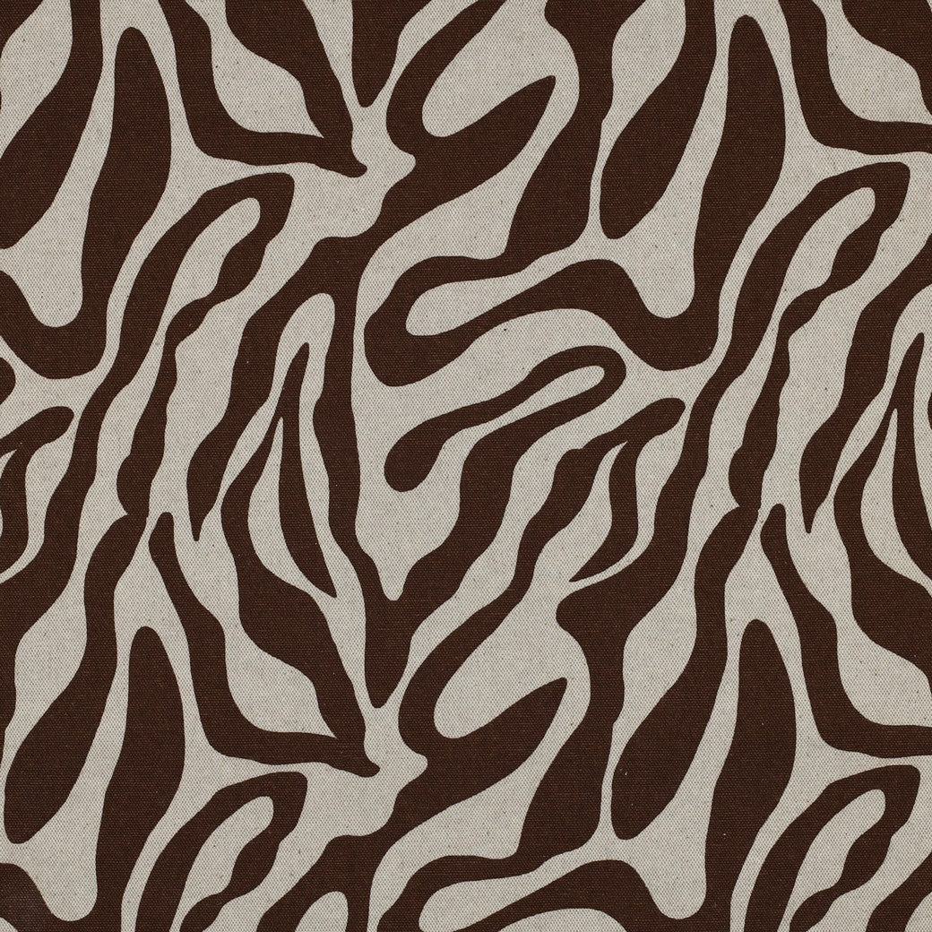 Canvas leinenlook Animalprint braun natur