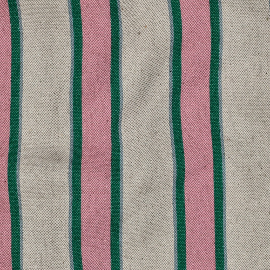 Canvas leinenlook Streifen rosa grün