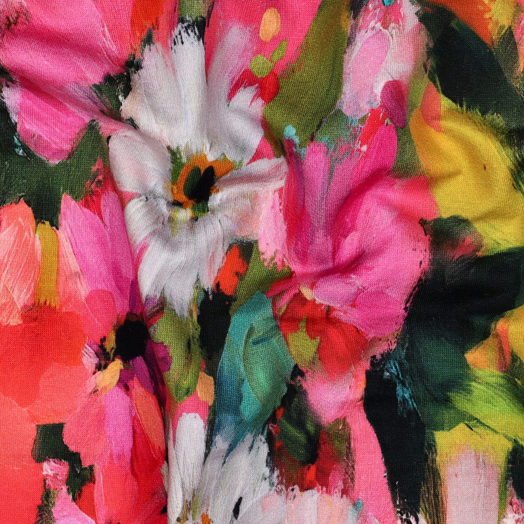 Bald erhältlich - Sweat French Terry digital Blumen bunt