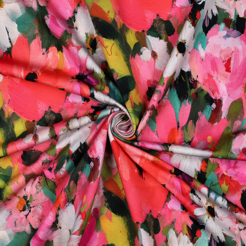 Bald erhältlich - Sweat French Terry digital Blumen bunt