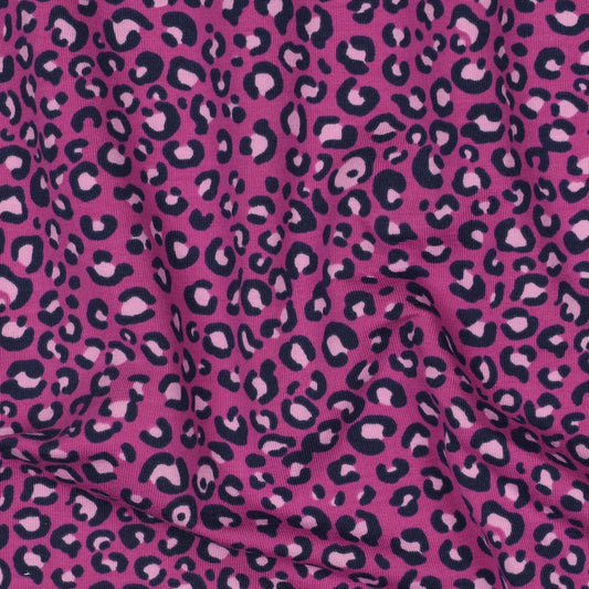 Sweat French Terry Animalprint Leo lila violett