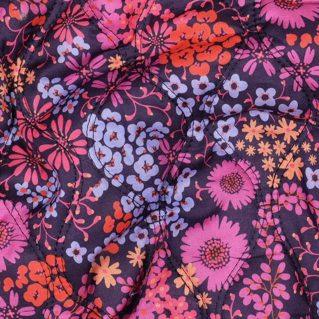 BALD ERHÄLTLICH - Stepper Baumwolle Voile digital Blumen lila violett