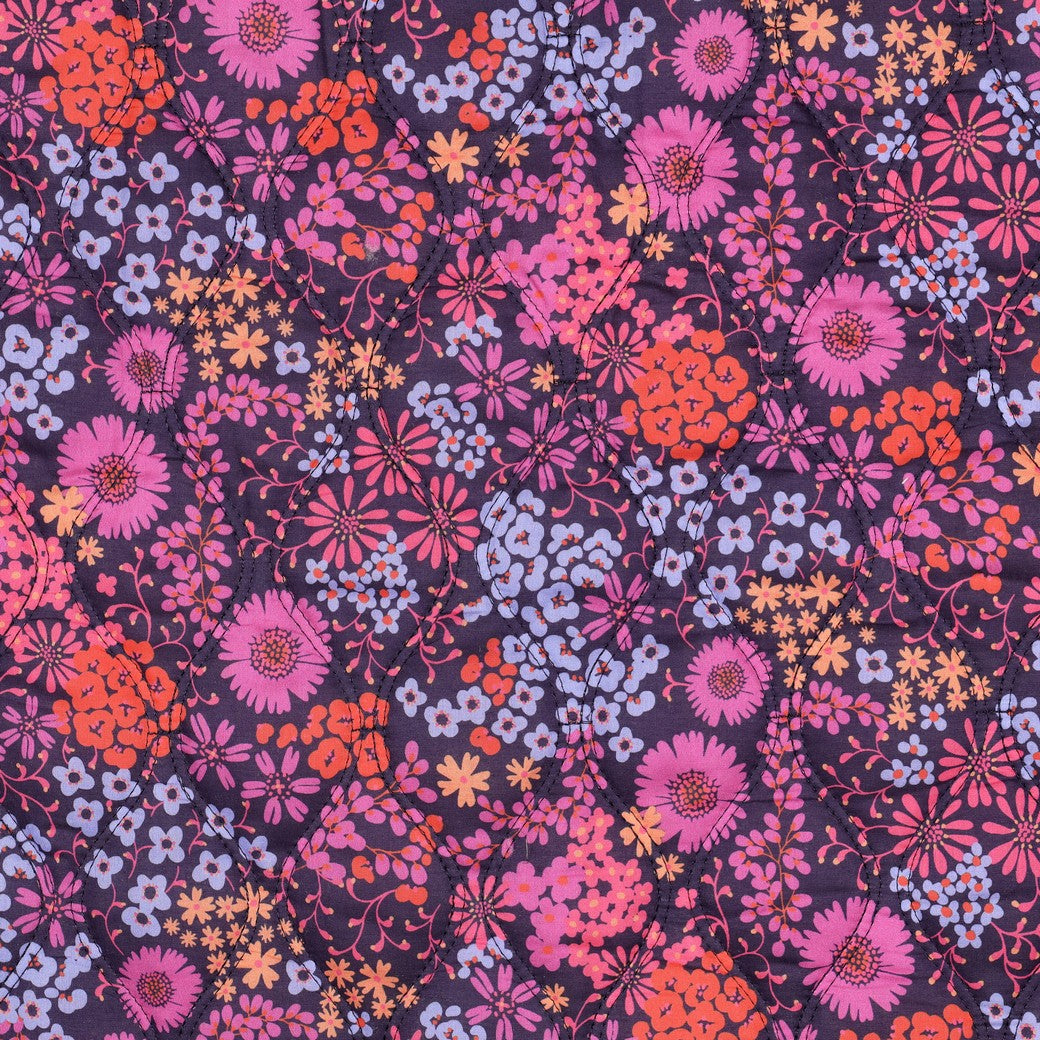 BALD ERHÄLTLICH - Stepper Baumwolle Voile digital Blumen lila violett