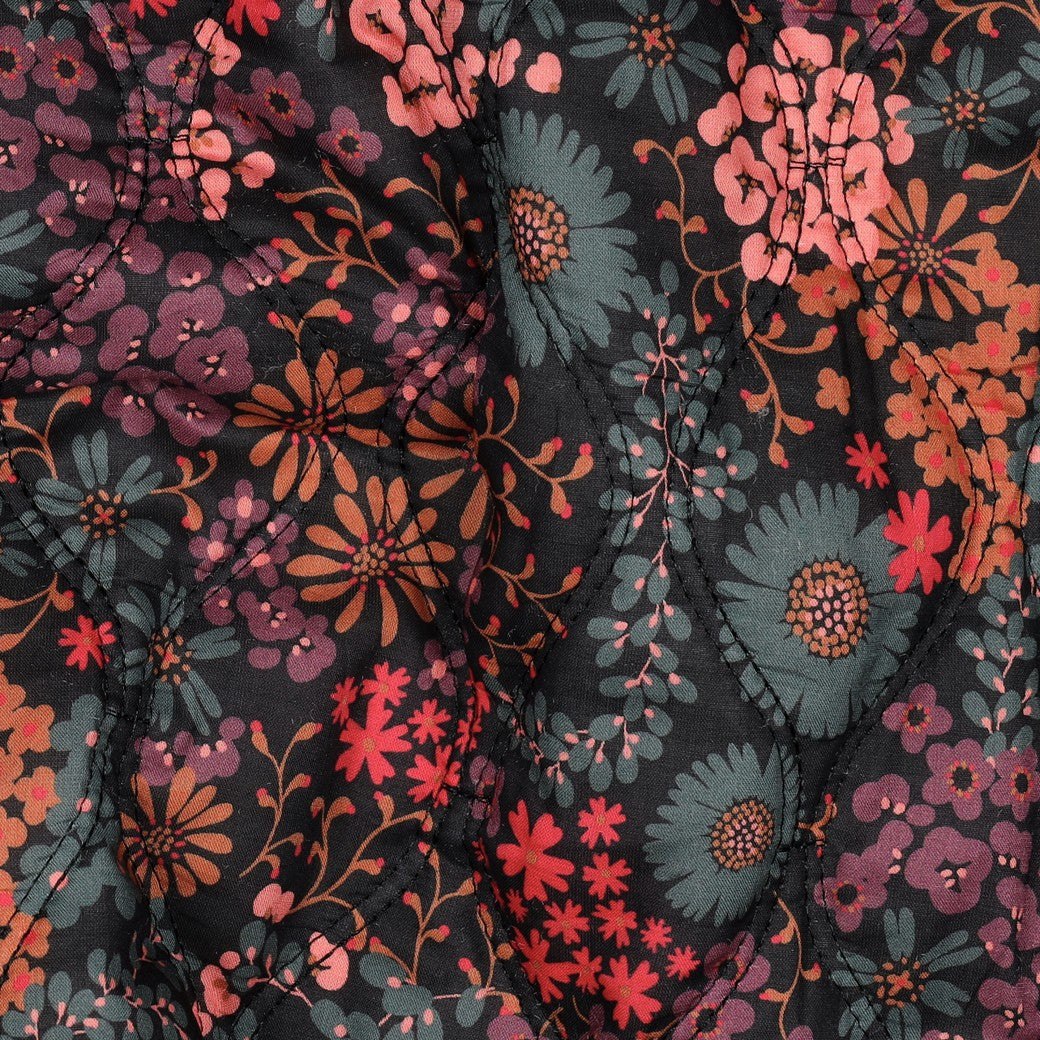 BALD ERHÄLTLICH - Stepper Baumwolle Voile digital Blumen schwarz bunt