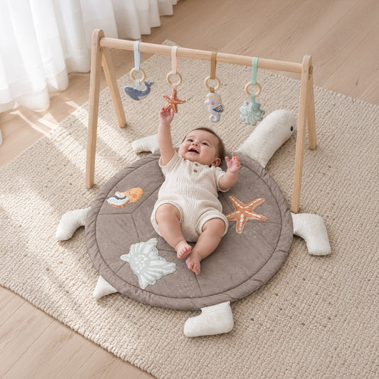 Baumwolle digital Panel DIY Spielmatte Meerestiere