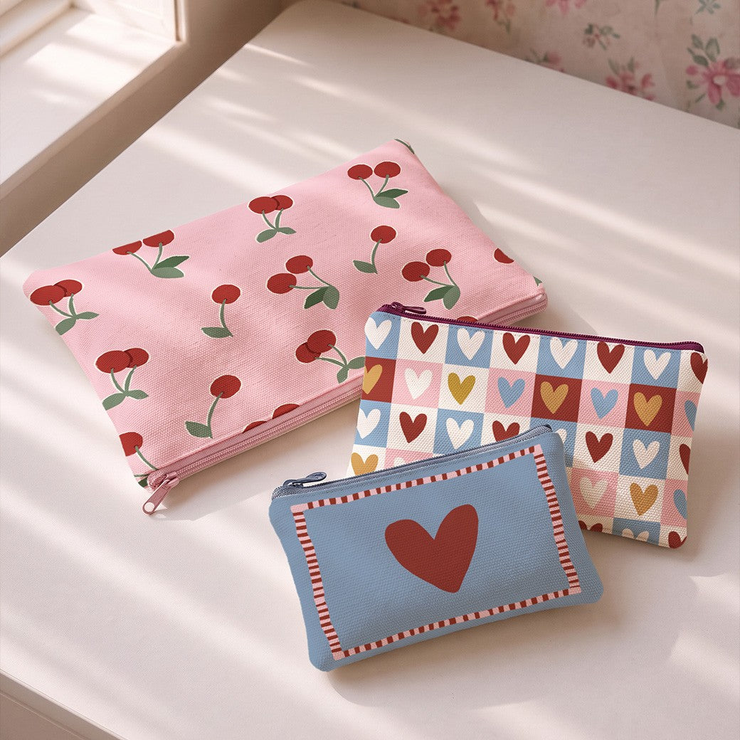 Canvas digital Panel DIY Shopper Kirschen rosa