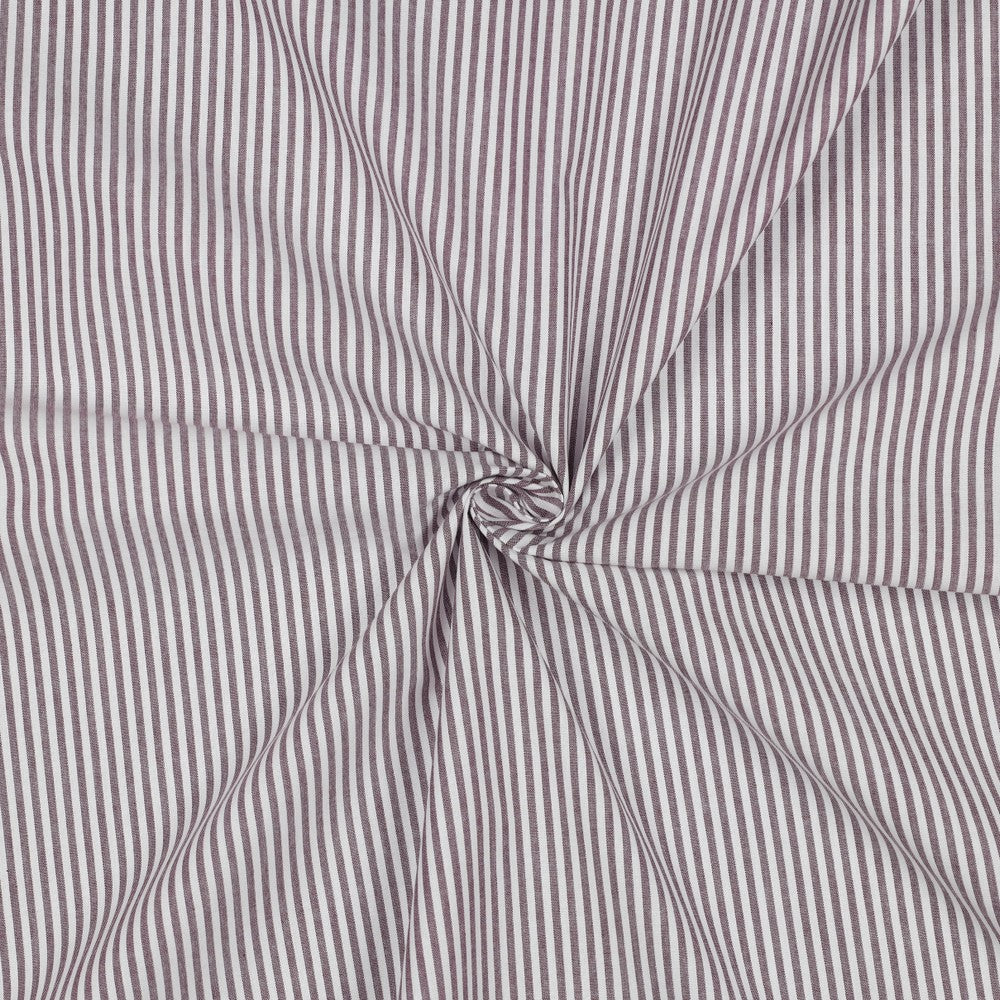Baumwolle garngefärbt Streifen aubergine
