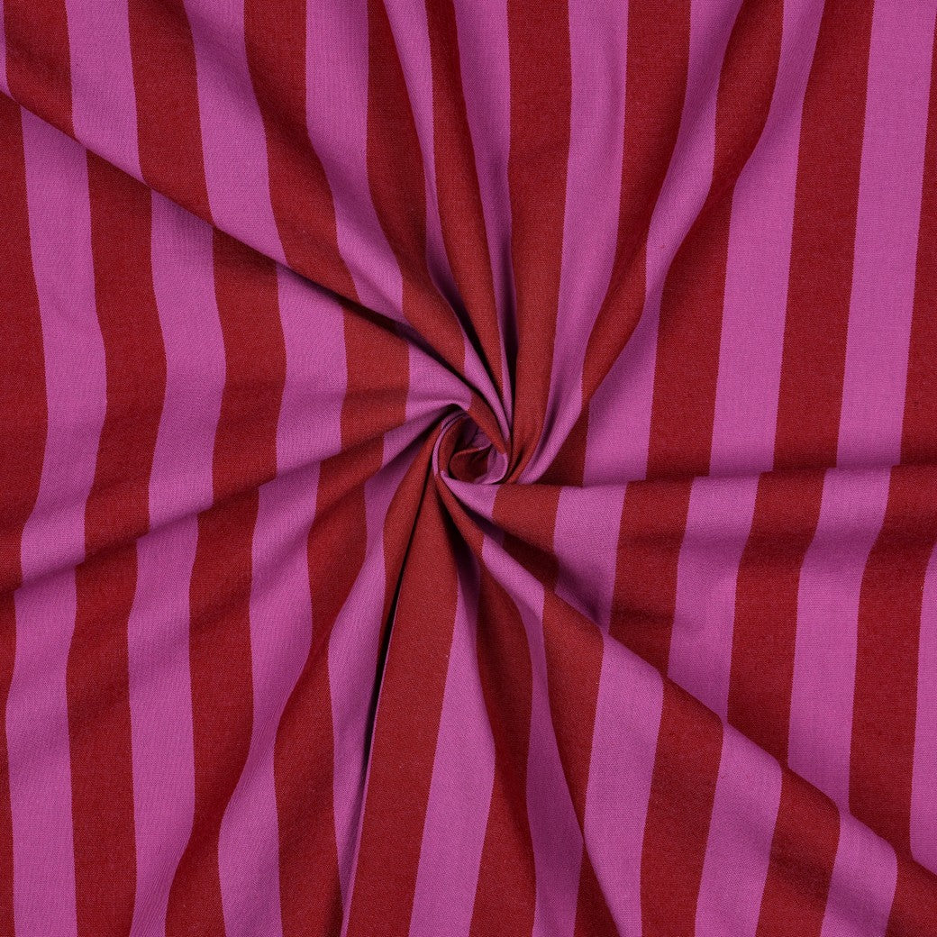 Baumwolle Streifen garngefärbt rot fuchsia