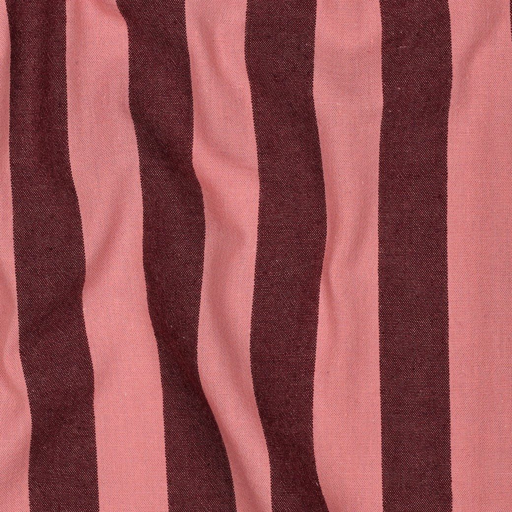BALD ERHÄLTLICH - Baumwolle Streifen garngefärbt aubergine rosa