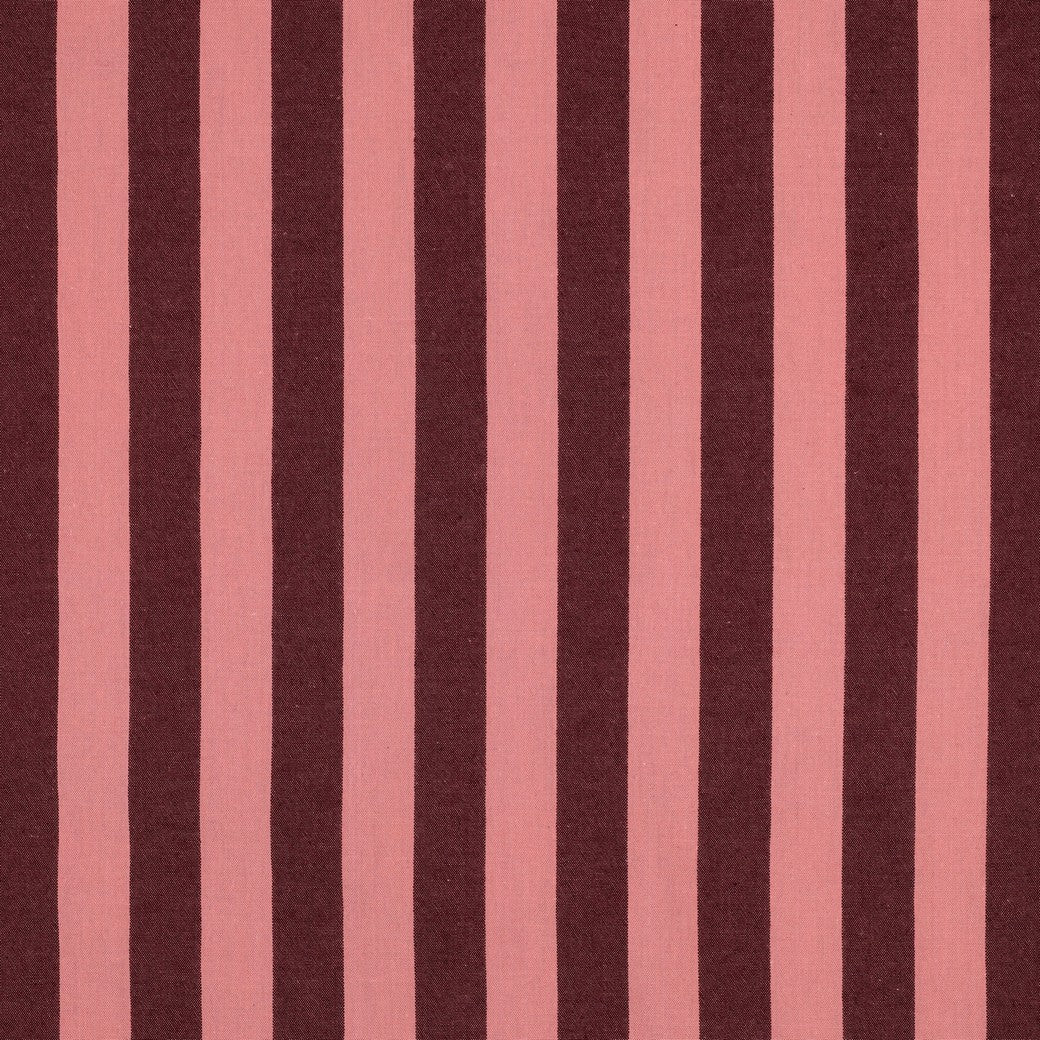 BALD ERHÄLTLICH - Baumwolle Streifen garngefärbt aubergine rosa