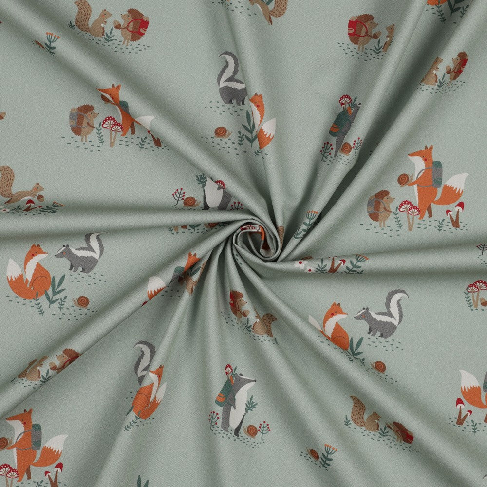 Baumwolle Waldtiere mistel