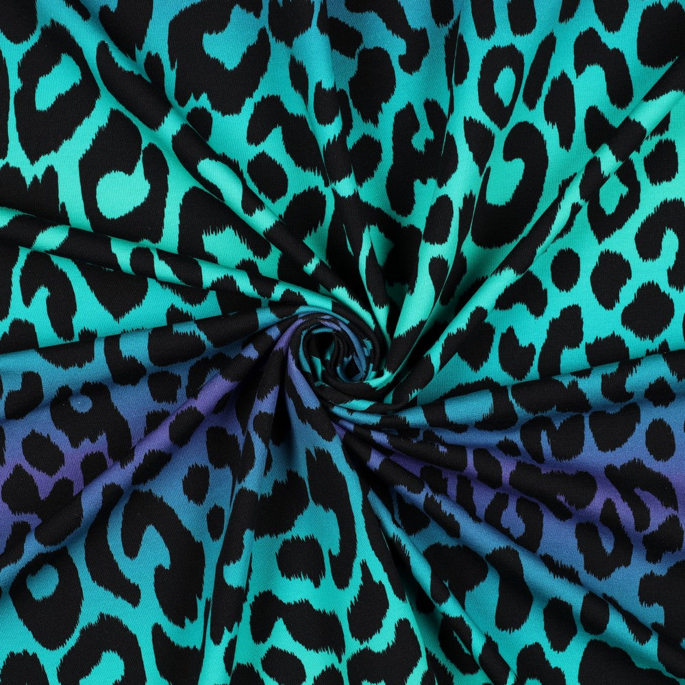 Sweat digital Animalprint Leo türkis grün