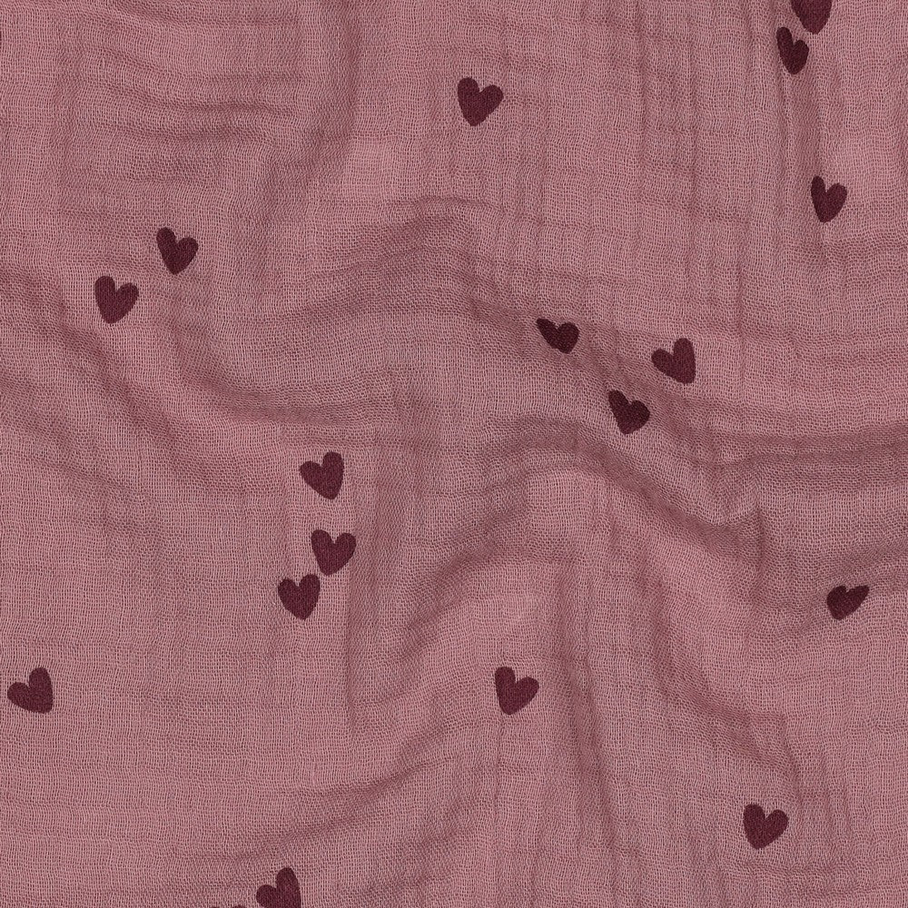 Musselin Smal Hearts Herzen lilac