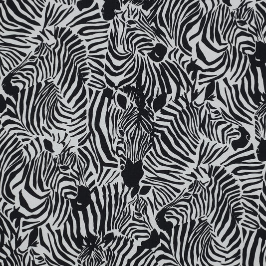 Viskose Bluse digital Zebra schwarz weiß